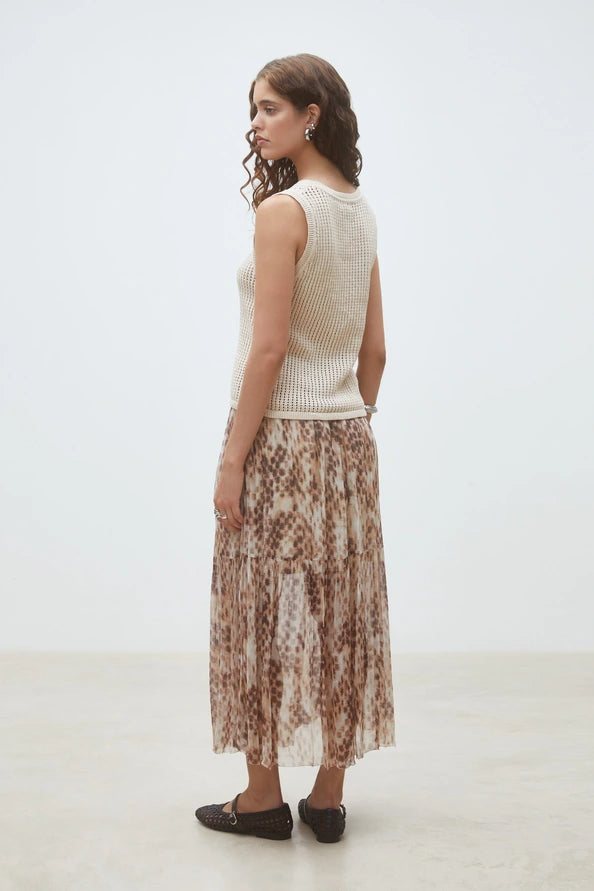 Fauve Printed Skirt