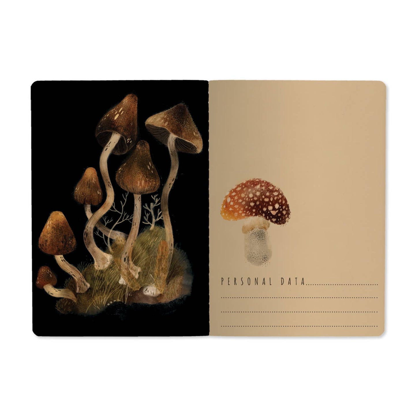 Softcover Notebook | Forest Mushrooms