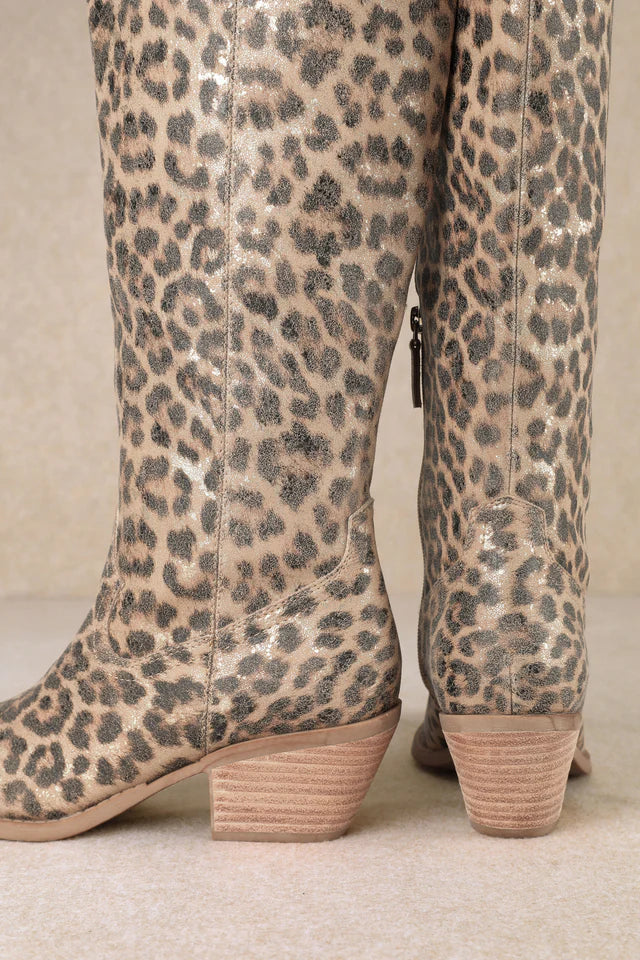 TESS Cowboy Boots | Leopard