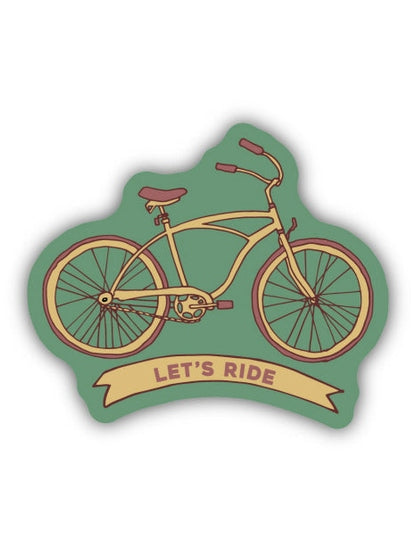 Lets Ride Bicycle Sticker