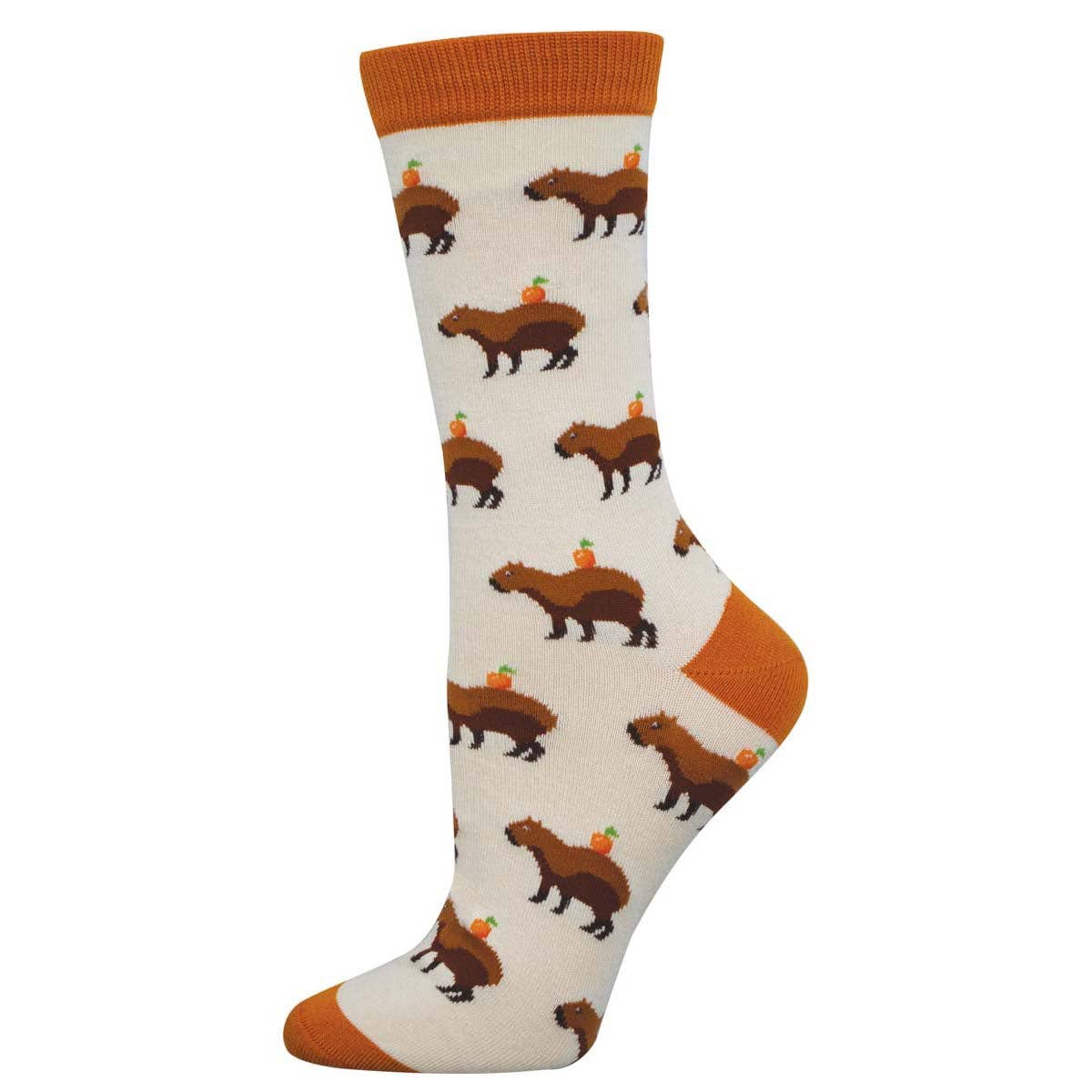 Capybara Orange Socks