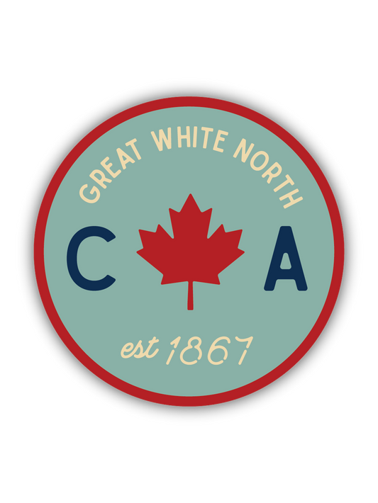 Circle Leaf EST Canada Sticker
