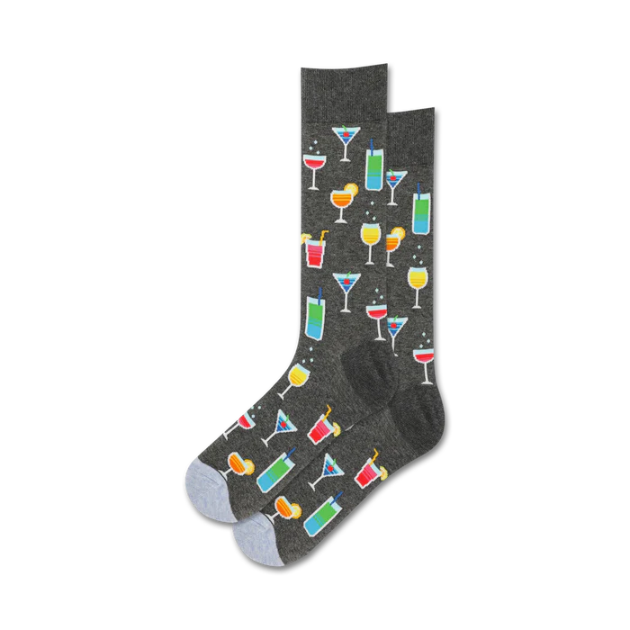 HOTSOX Men's Summer Cocktails Crew Socks