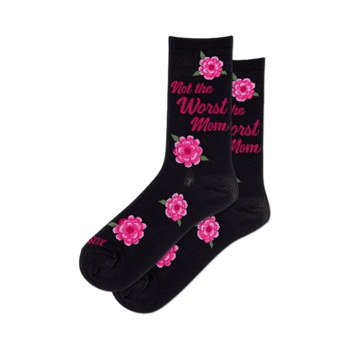 HOTSOX Women's "Not the Worst Mom" Crew Socks