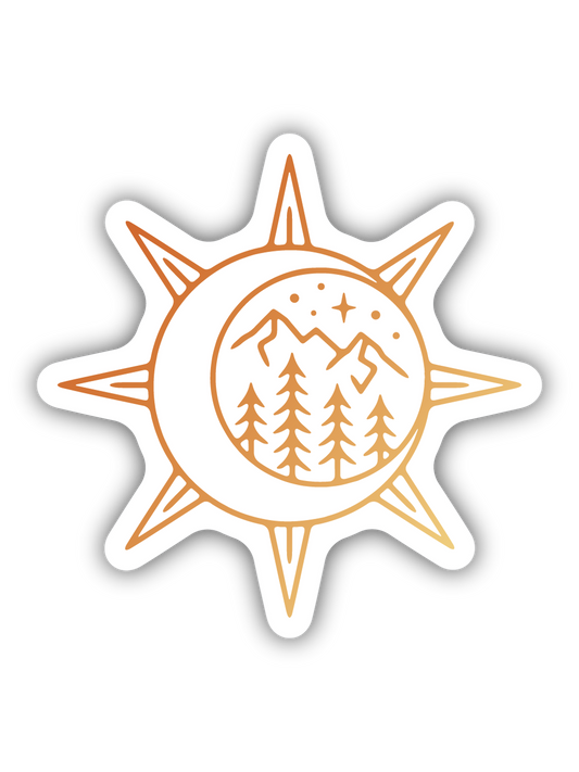 Sun And Moon Scene Sticker