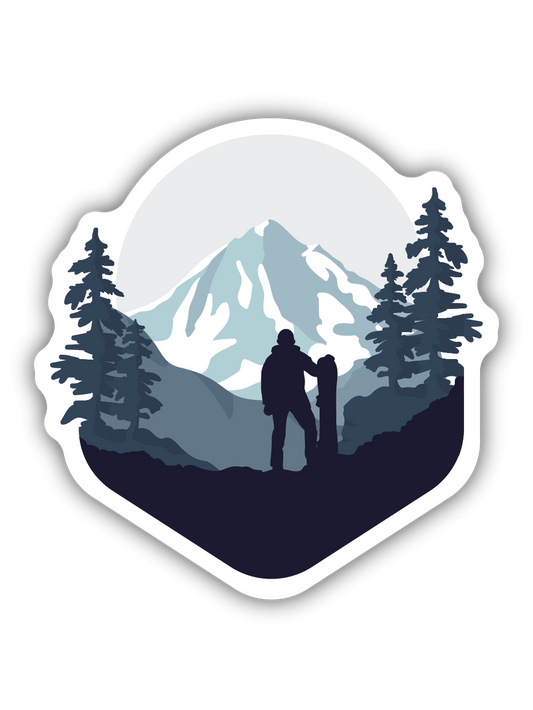 Snow Boarding Sticker