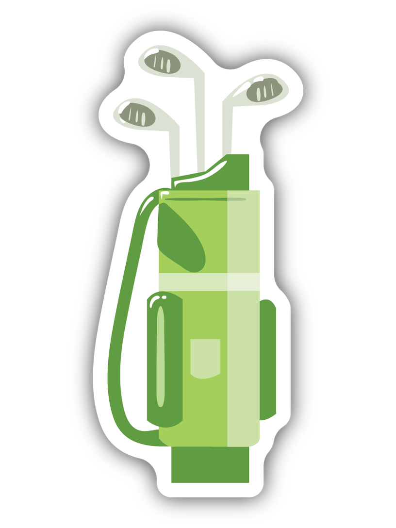 Golf Bag & Clubs Sticker