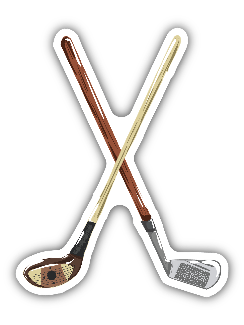 Hickory Golf Clubs Sticker