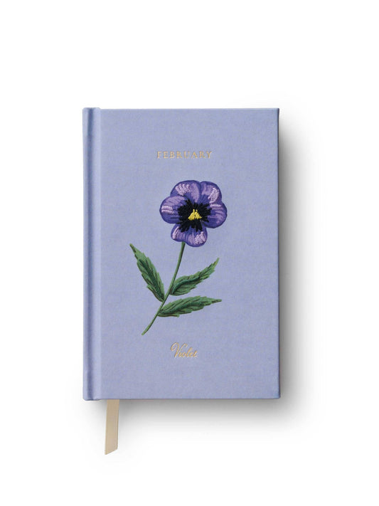 Birth Month Mini Embroidered Journal - February