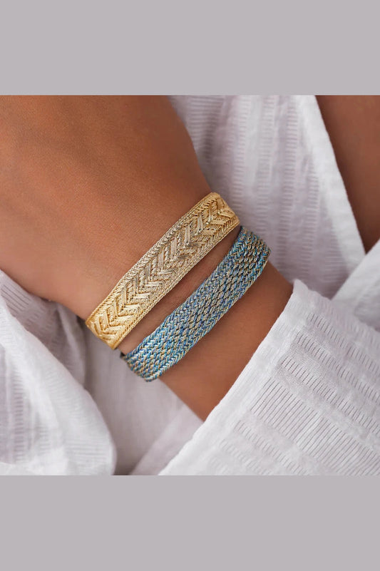 Izy n°1 bracelet in Gold Denim