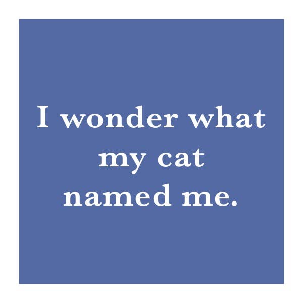 COASTER Cat Named Me | Funny Party Gift | Home Bar Decor
