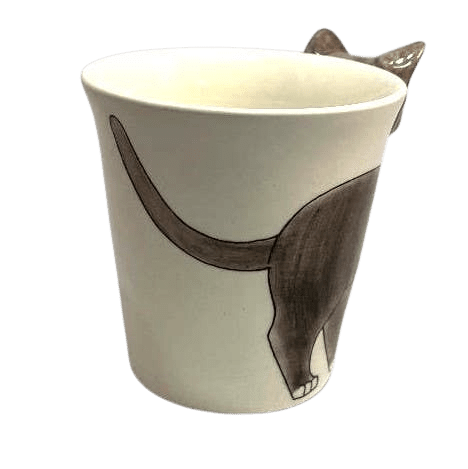 Gray and White Cat Mug