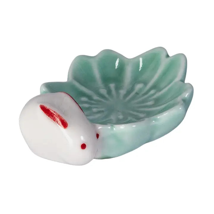 Sakura Rabbit Porcelain Chopsticks Rest