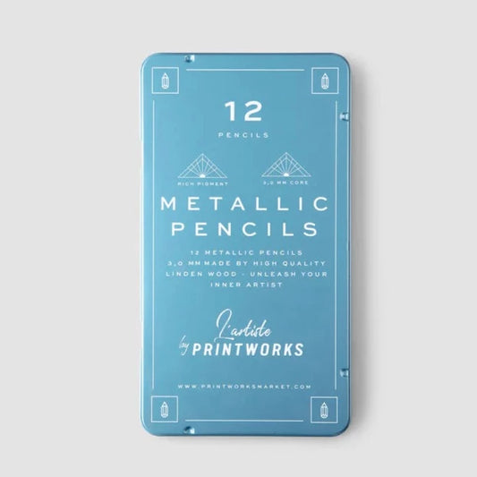 12 Color Pencils | Metallic