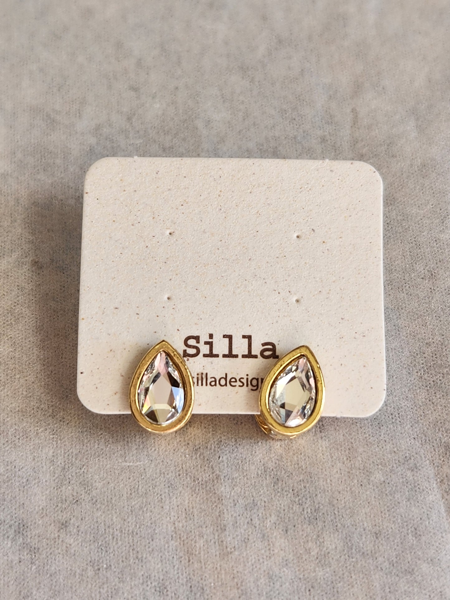 Teardrop Diamond Stud Earring