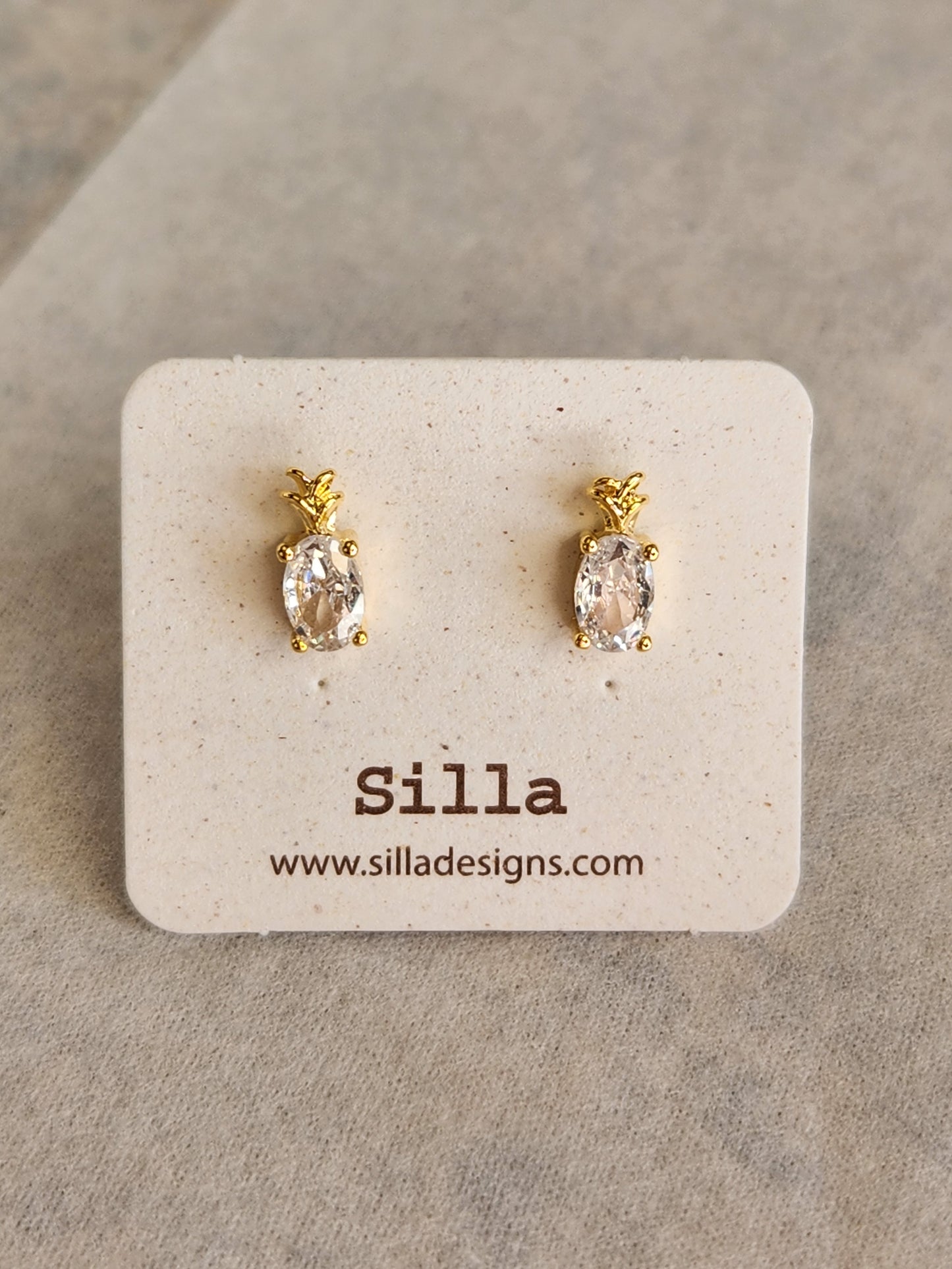 Pineapple Diamond Stud Earring