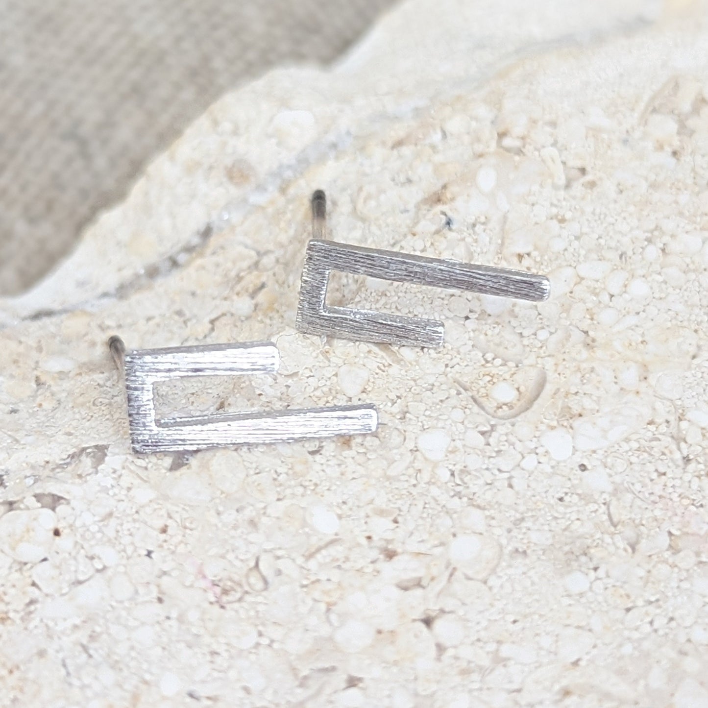 Bent Line Stud Earrings