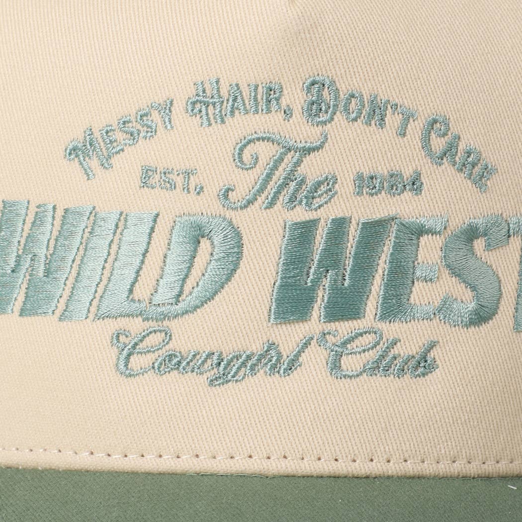 Messy Hair Wild West Cowgirl Club Embroidery Hat