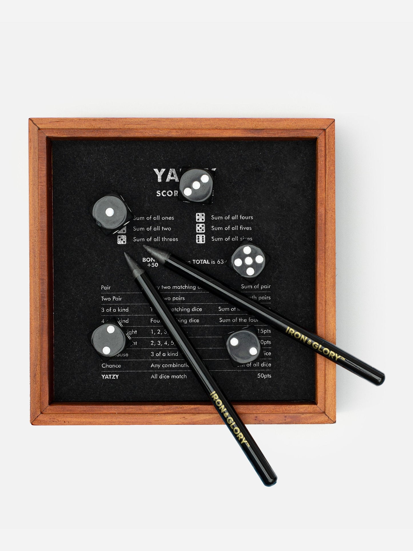Iron & Glory Wooden Yatzy Game