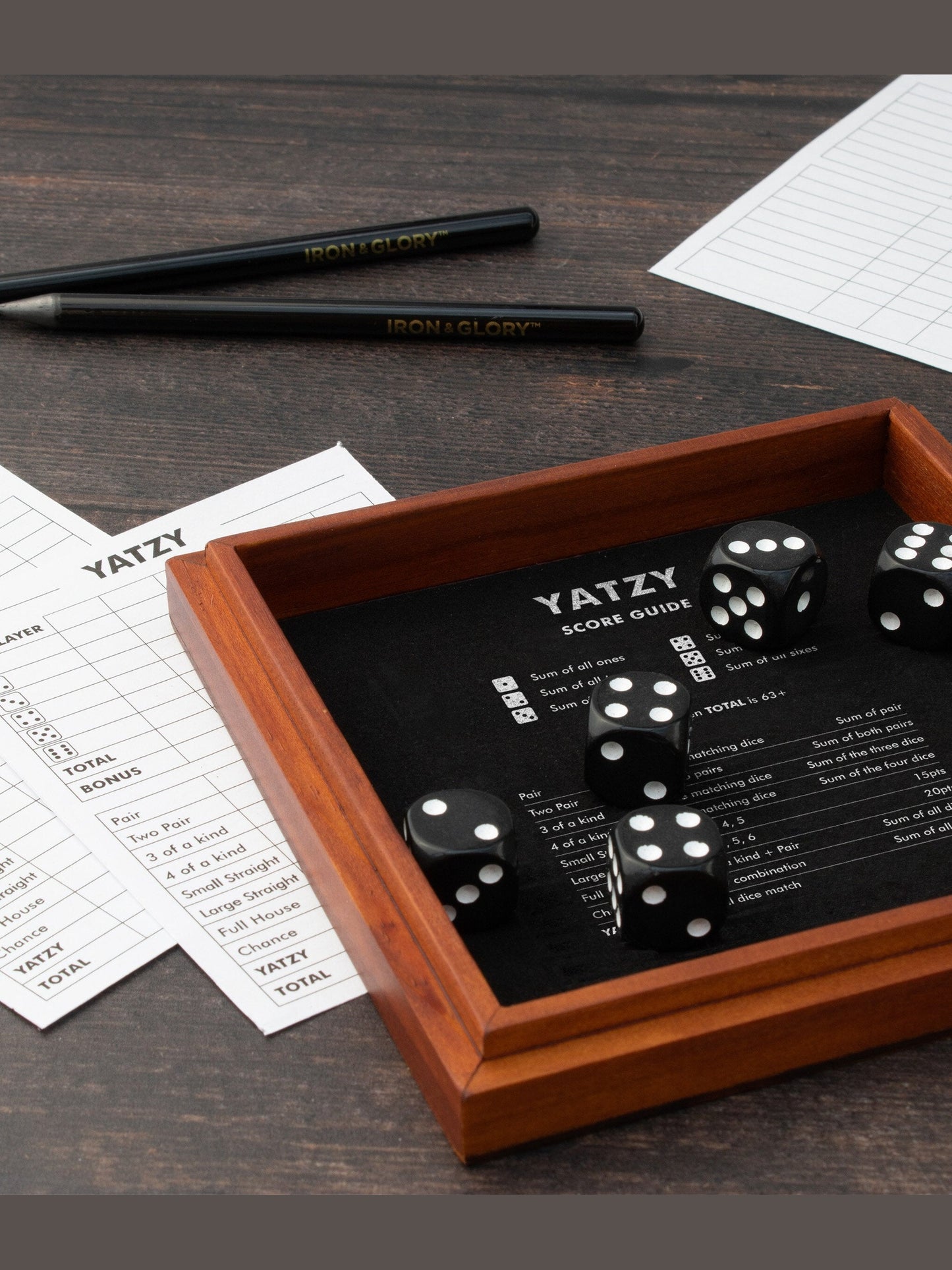 Iron & Glory Wooden Yatzy Game