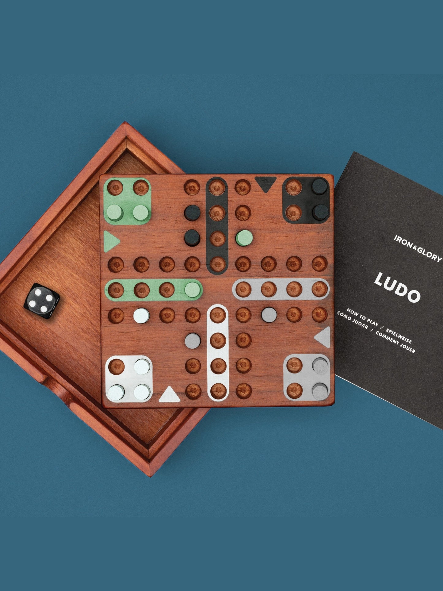 Iron & Glory Wooden Ludo Game