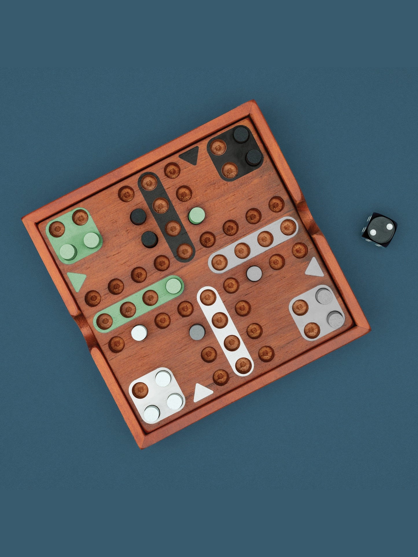 Iron & Glory Wooden Ludo Game