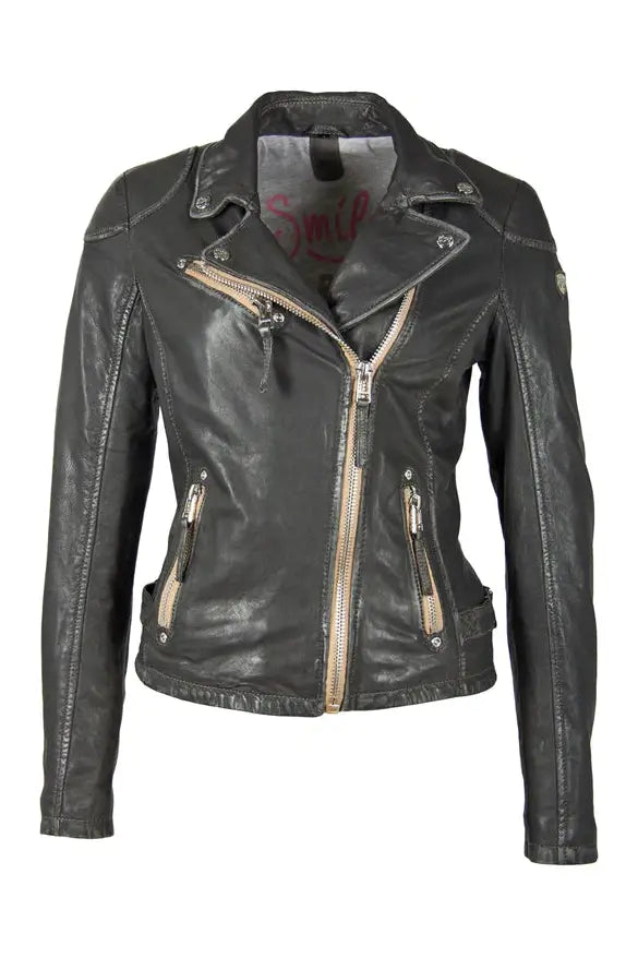 Sofia Leather Jacket, Anthra