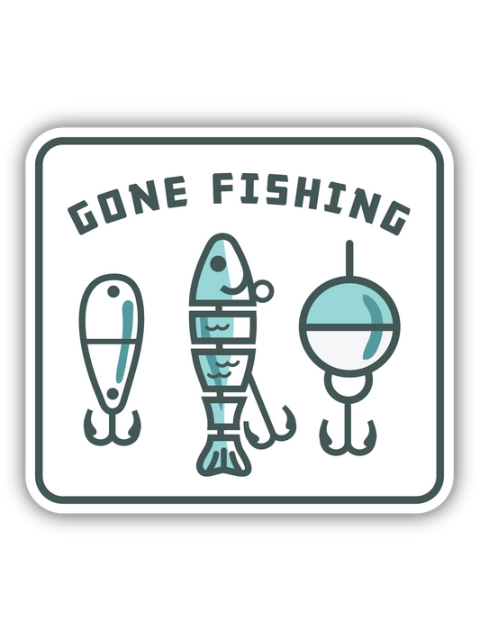 Gone Fishing Lures Sticker