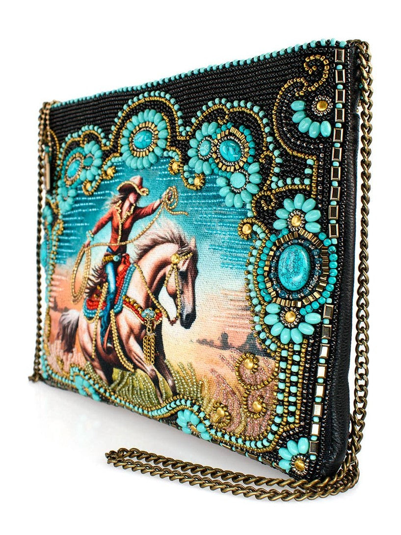 Cowgirl Beaded and Embroidered Western Crossbody Handbag
