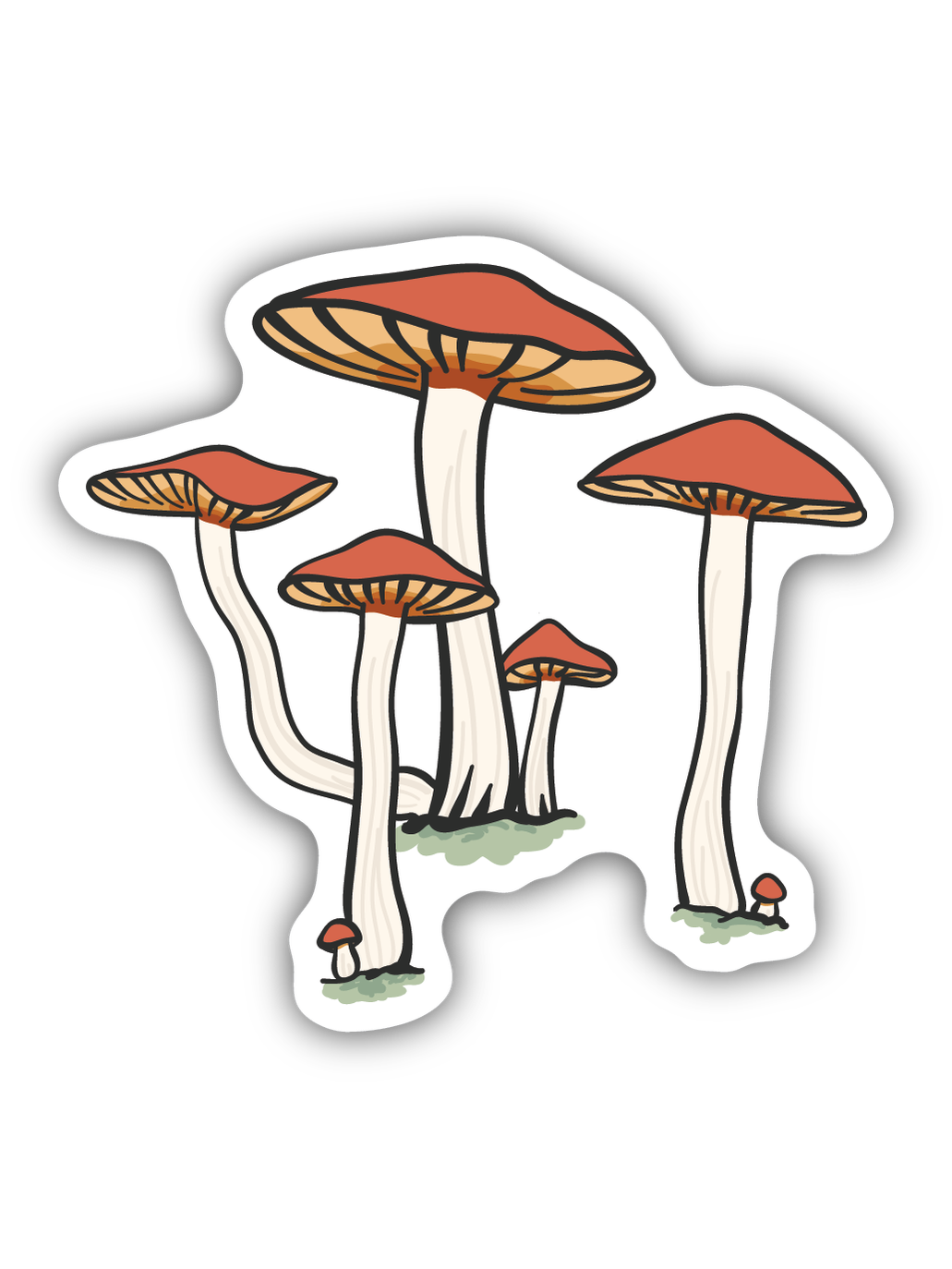 Mushroom Cluster Sticker