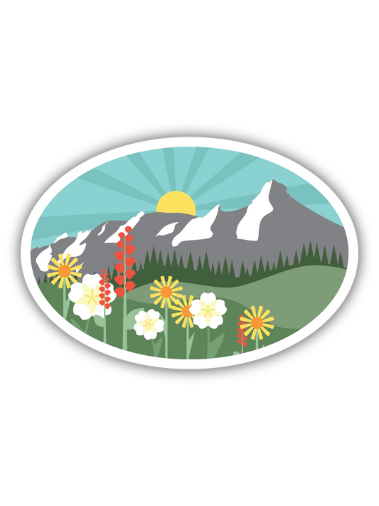Mountain Wildflowers Sticker