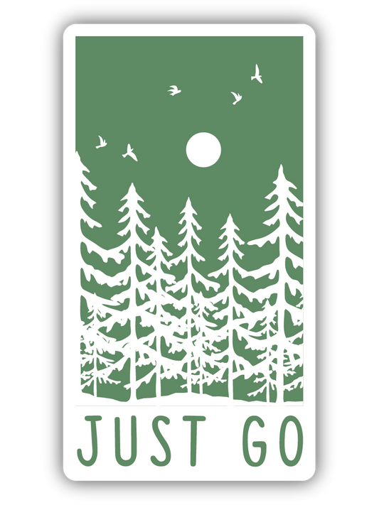 Just Go Trees Sticker