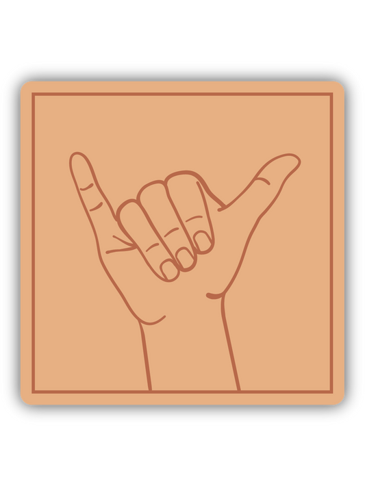 Shaka Square Sticker