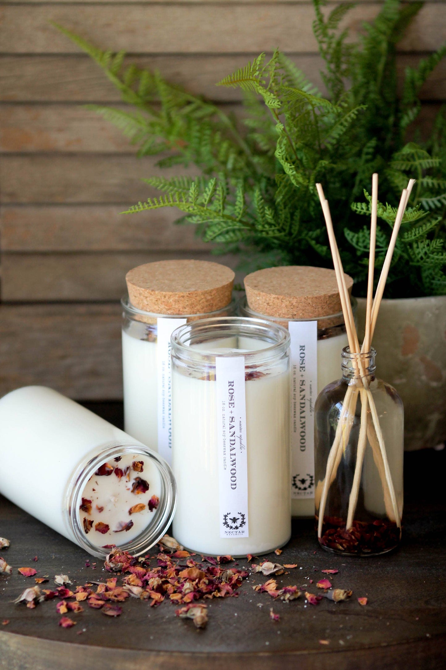 Rose Sandalwood : Apothecary Candle ( Grounding Spring )
