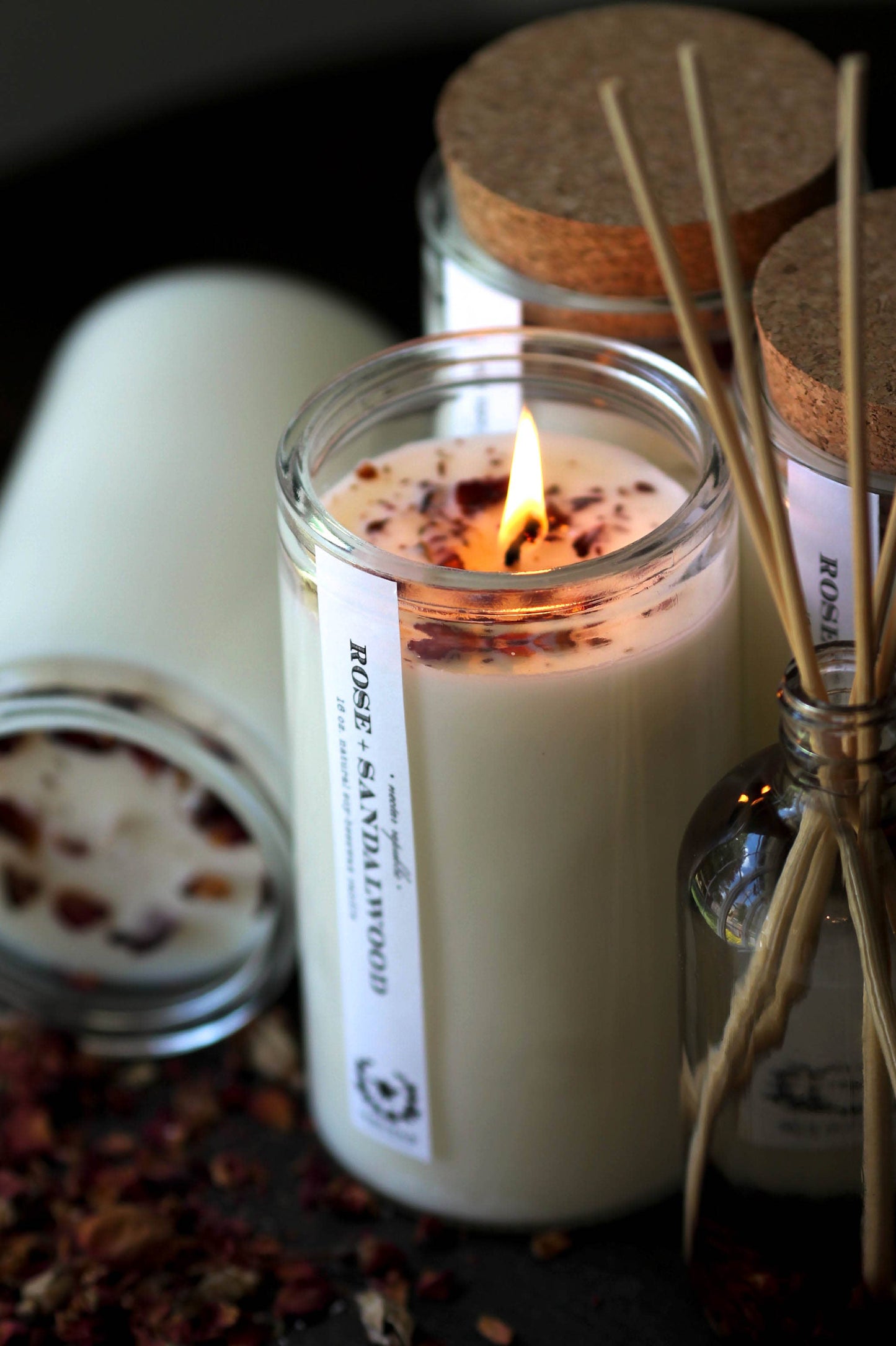 Rose Sandalwood : Apothecary Candle ( Grounding Spring )