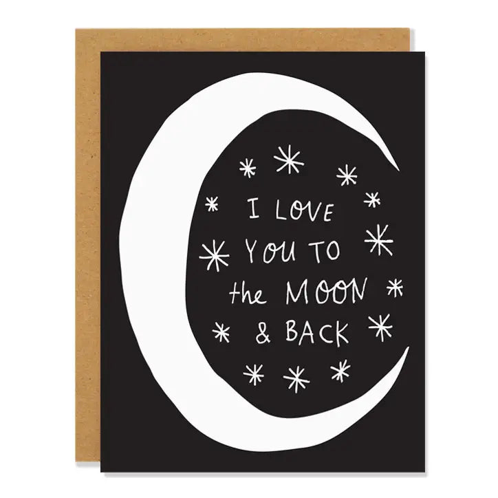 Moon And Back - Birthday Greeting Card