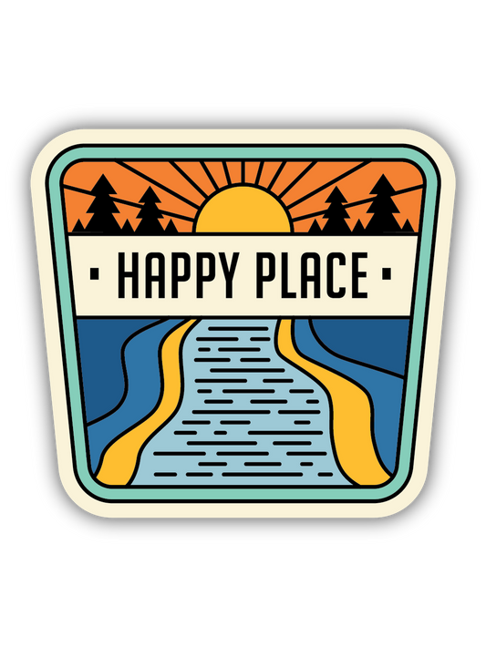 Happy Place River Patch Sticker