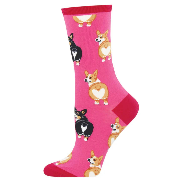 Corgi Butt Pink Socks
