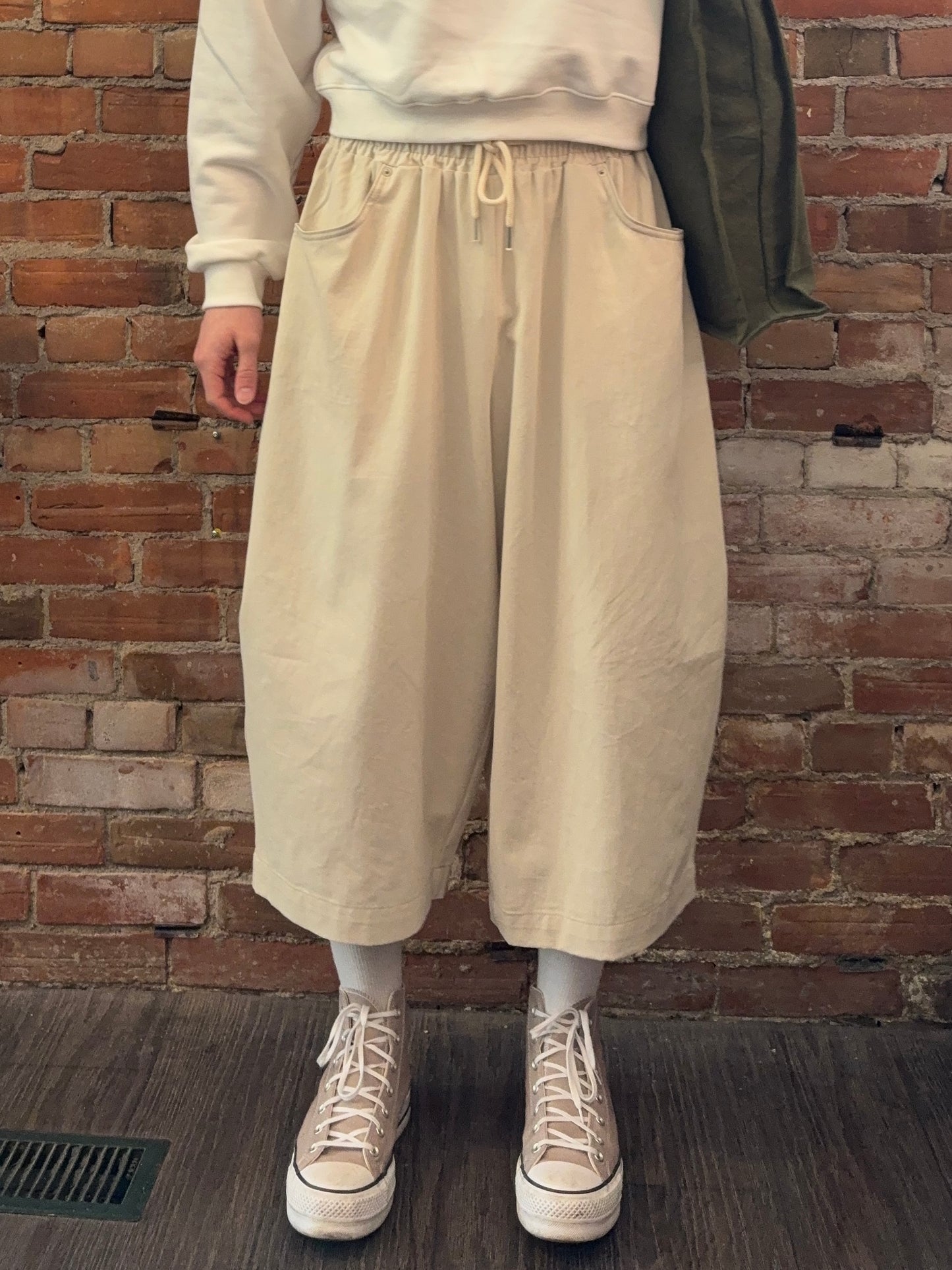 Balloon Drawstring Cargo Pants