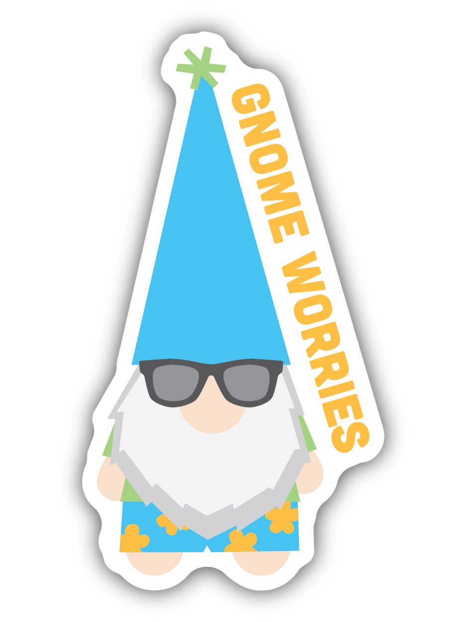 Beachy Gnome Sticker