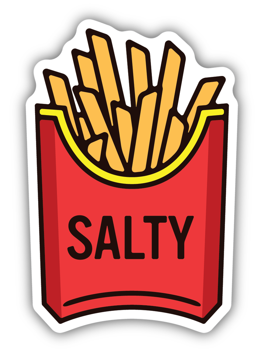 'Salty' French Fries Sticker