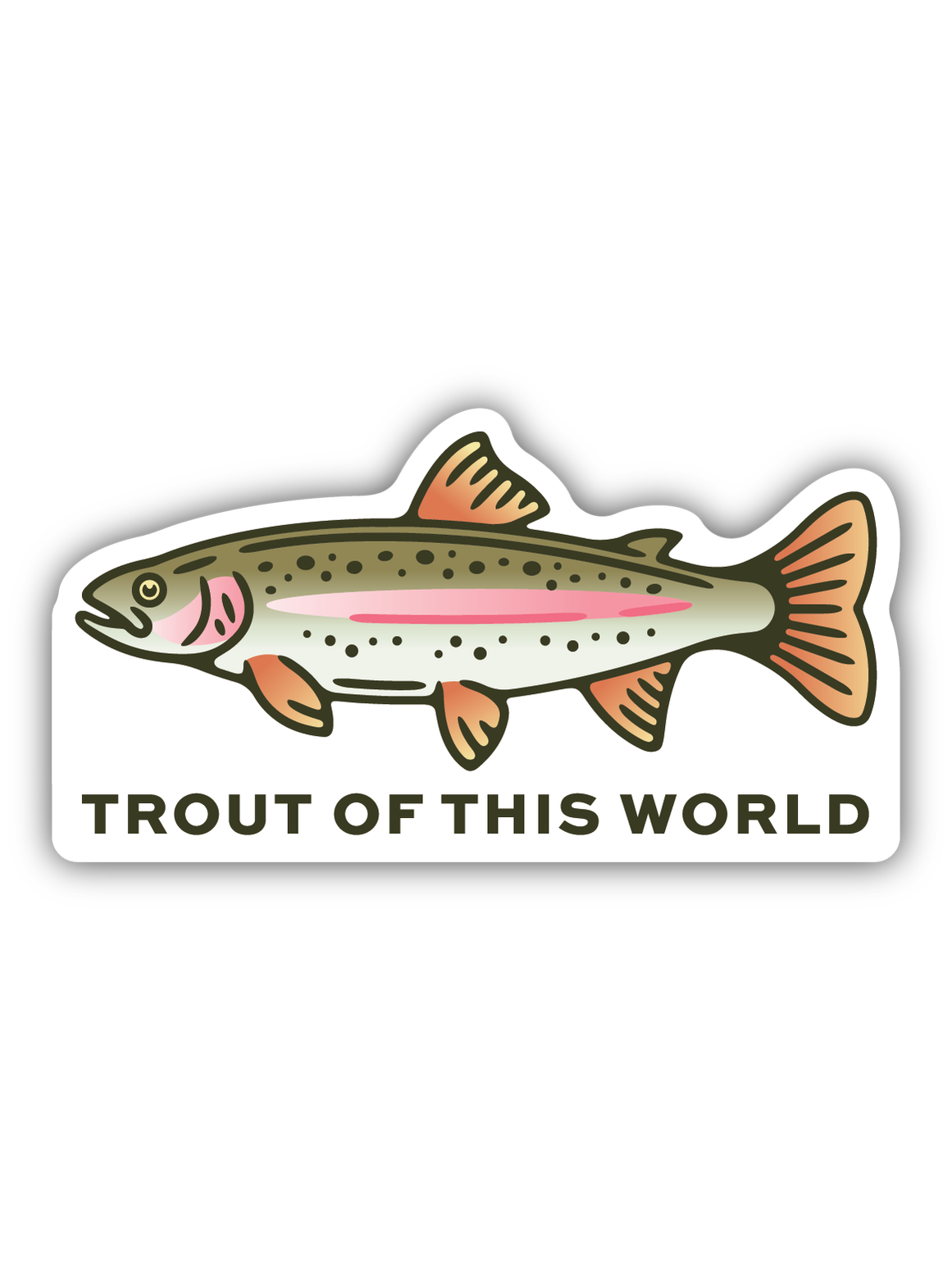 Trout Of This World Sticker