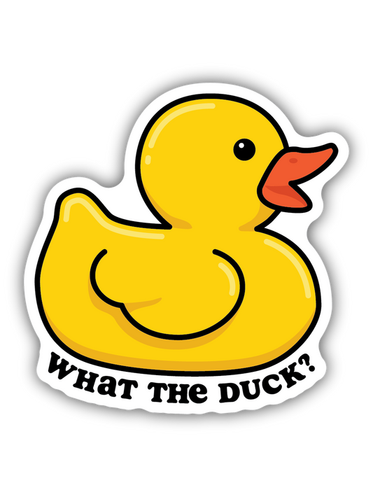 What The Duck Rubber Duck Sticker