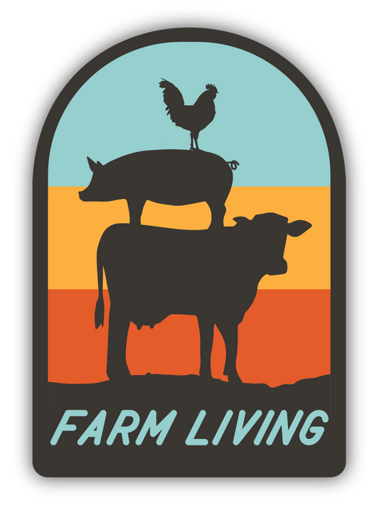 Farm Living Stacked Farm Animals Sticker