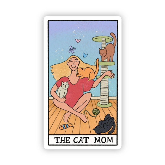 "The Cat Mom" Tarot Card Sticker