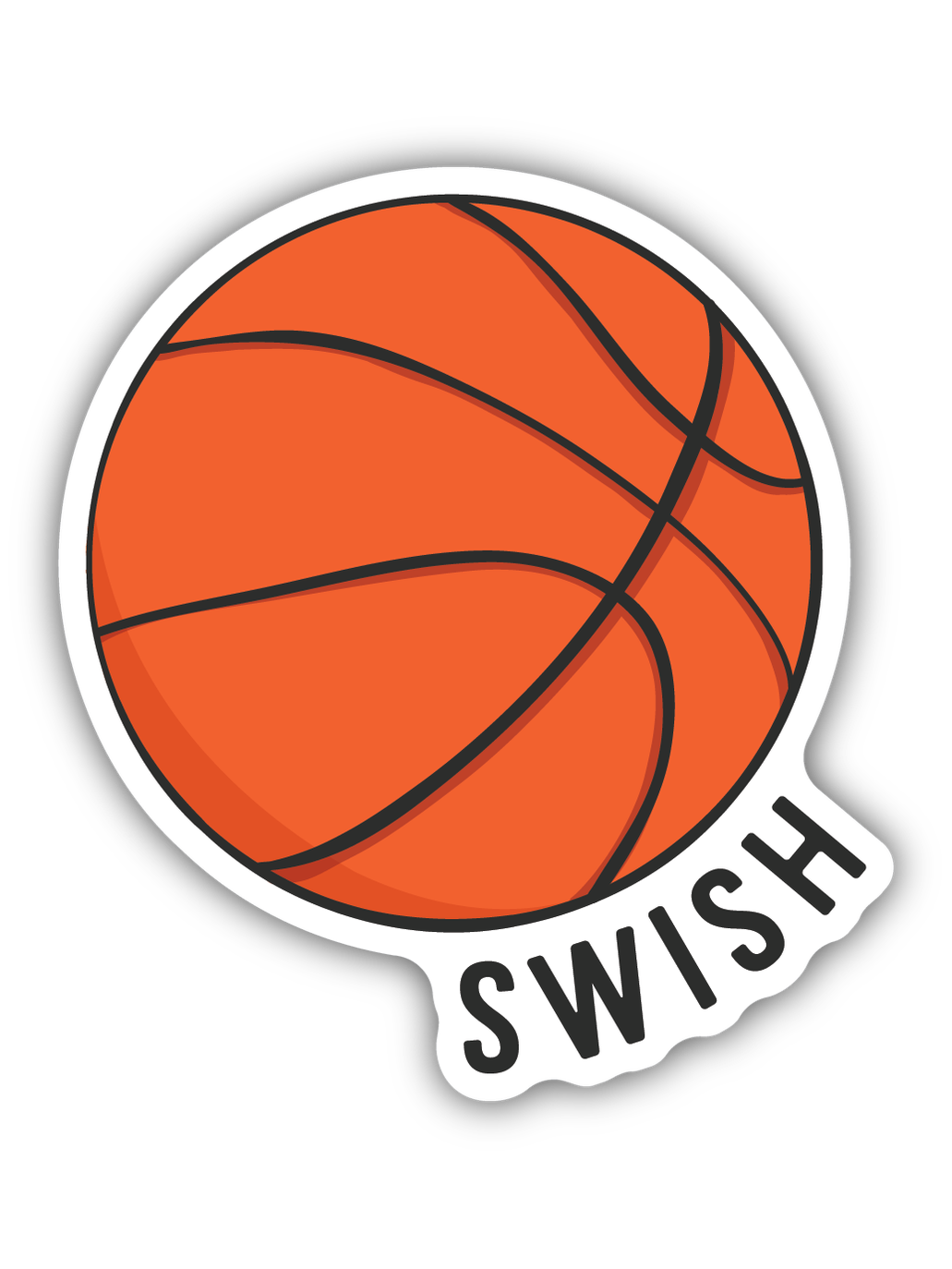 Swish Basketball Sticker