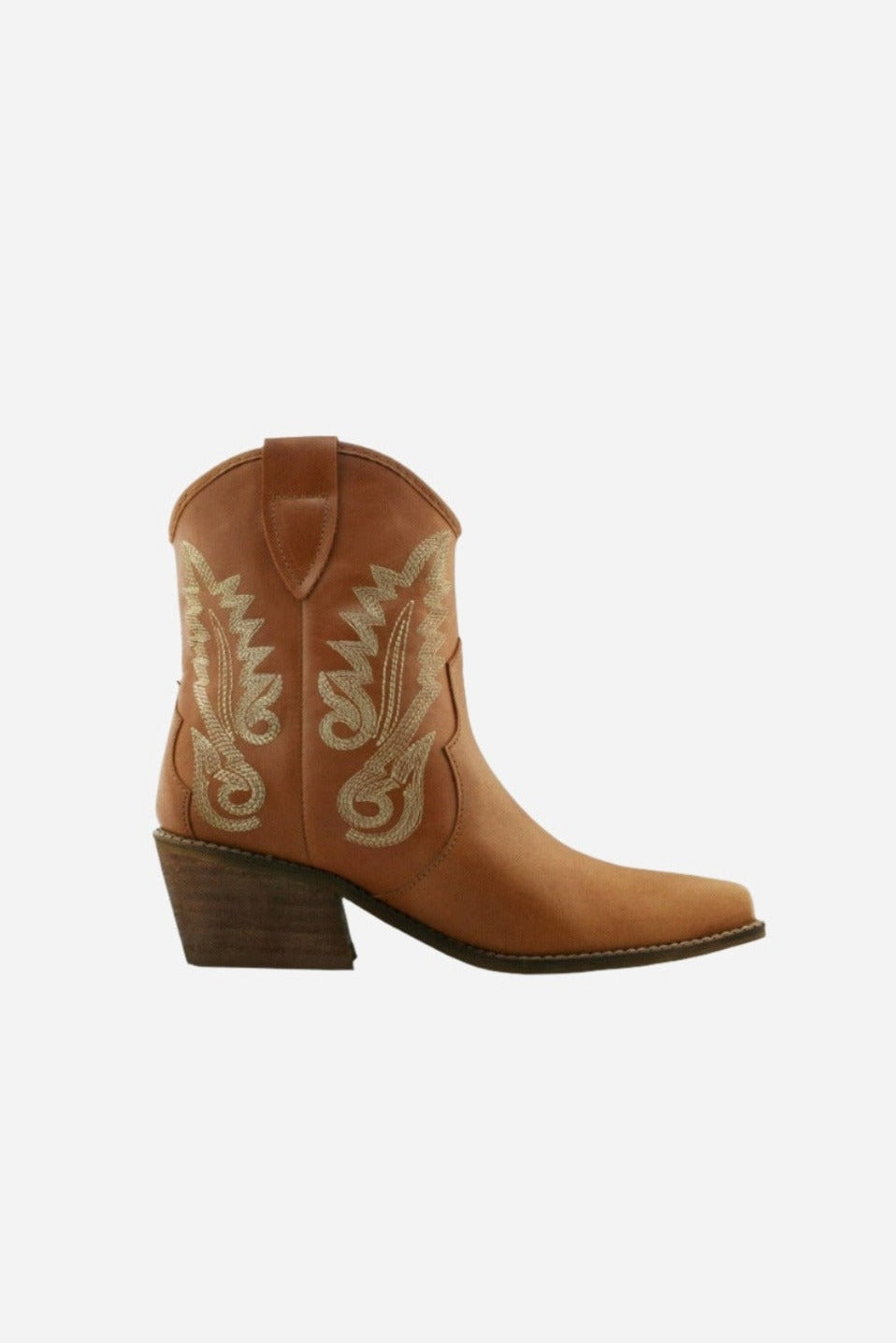 Dekins Western Cowboy Booties | Tan Leather