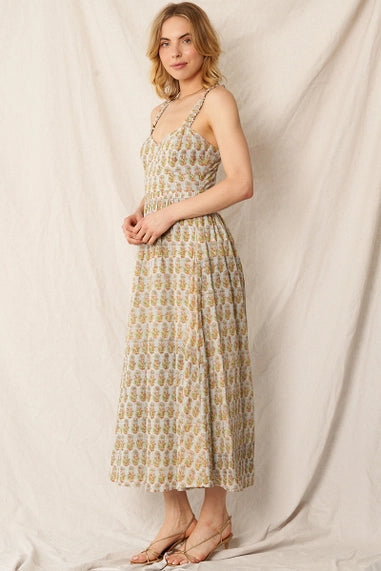 Sweetheart Neckline Maxi Dress with Lurex