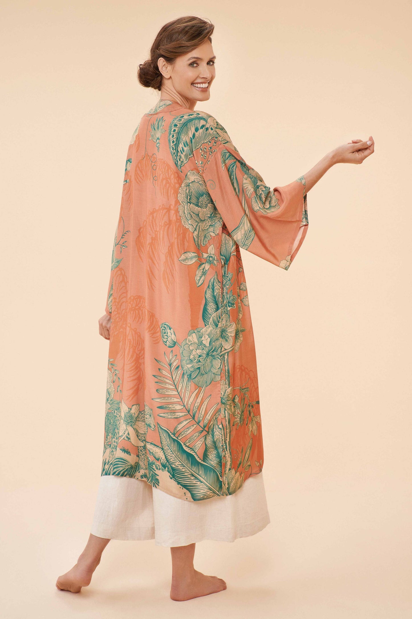 Floral Jungle Kimono Gown in Petal