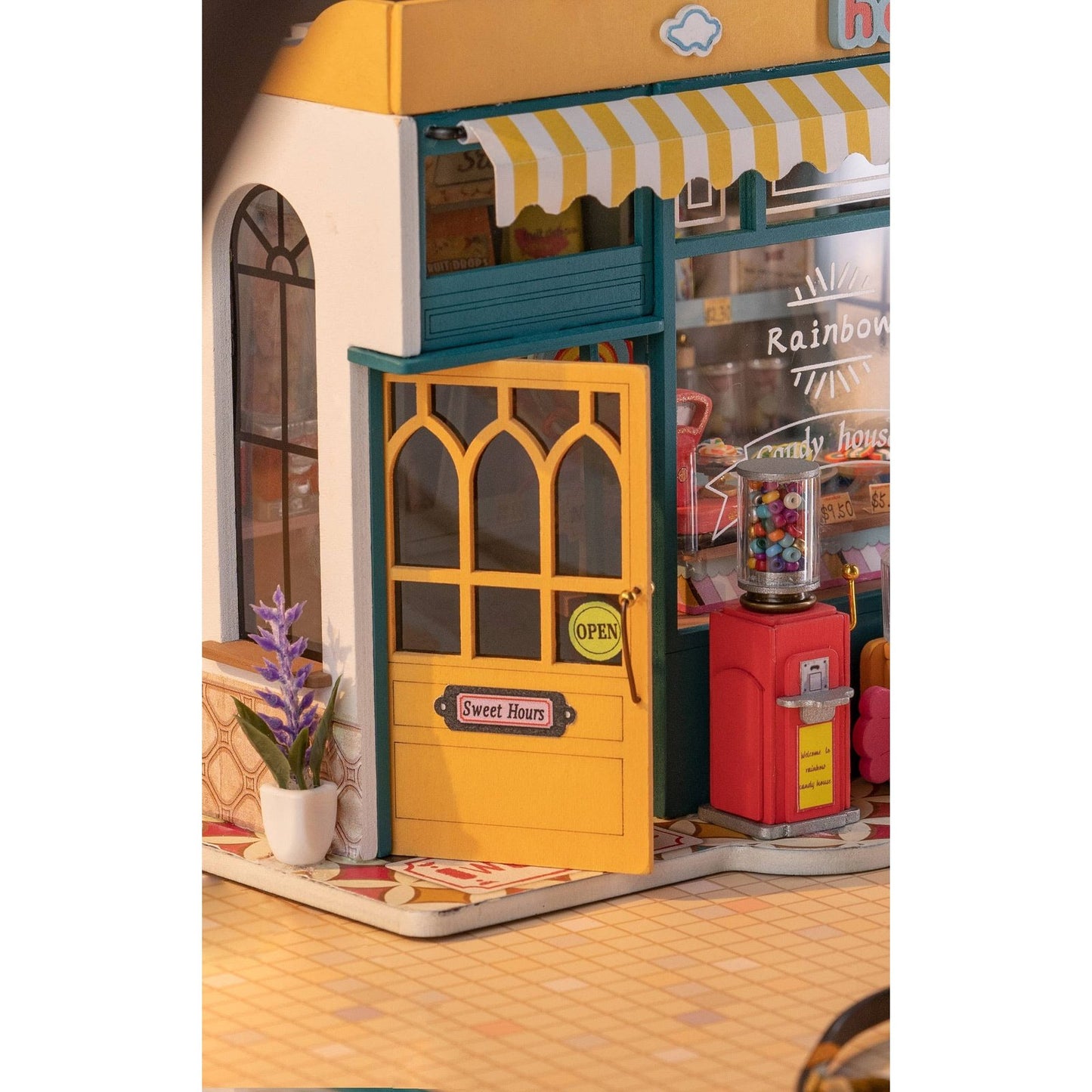 DIY Miniature Model Kit: Rainbow Candy House